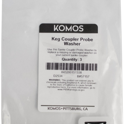 Komos - Sanke Tap Keg Coupler Probe Washer - Pack of 3