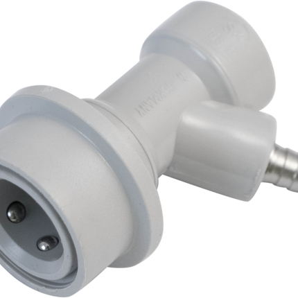 Komos - Ball Lock Quick Disconnect (QD) - Gas In (GRAY) - CM Becker - Barb