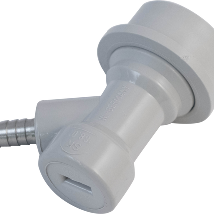 Komos - Ball Lock Quick Disconnect (QD) - Gas In (GRAY) - CM Becker - Barb