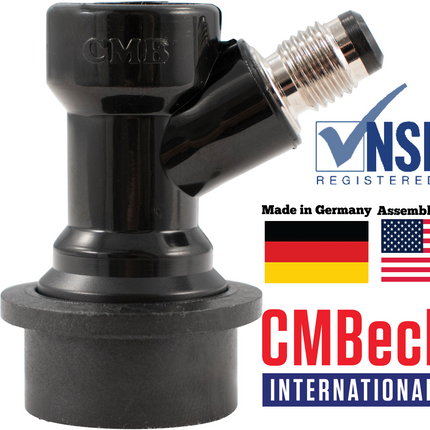 Komos - Ball Lock Quick Disconnect (QD) - Bev Out (BLACK) - CM Becker - Flare