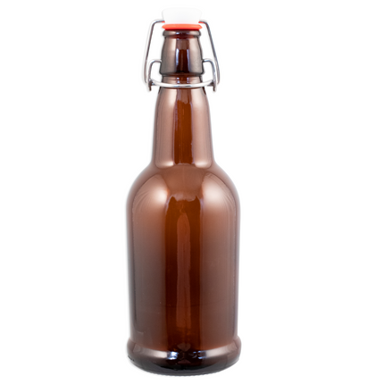 PopTops Bottles - 16 oz Amber Swing Top Case of 12 x 2 (Qty 24)