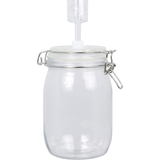 Basic Food Fermentation Kit - Flip Top Jar with Airlock - 1L / 33.8 oz
