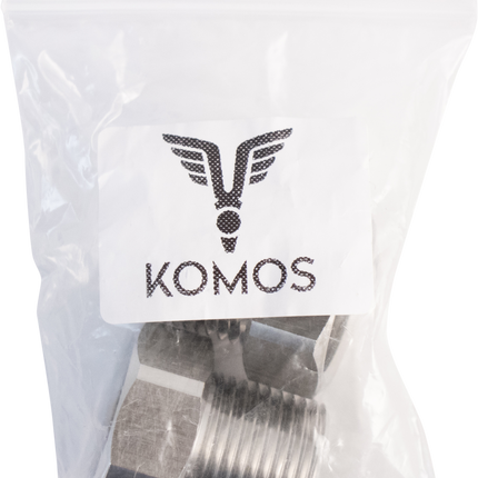 Komos - Stainless - 1/2 in. Male BSP x Female Beer Thread (5/8 in. BSP) Adapter - 2 Pack