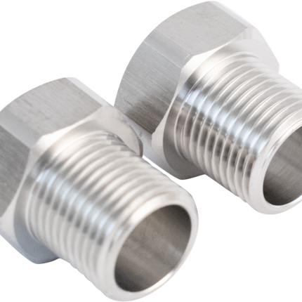 Komos - Stainless - 1/2 in. Male BSP x Female Beer Thread (5/8 in. BSP) Adapter - 2 Pack