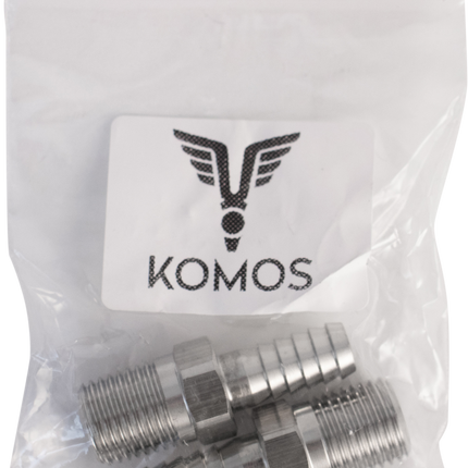 Komos - 1/4 in. NPT x 5/16 in. Barb - 2 Pack