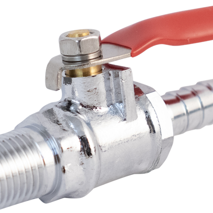 Komos - 1/4 in. NPT x 5/16 in. Barb - Ball Valve + Check Valve
