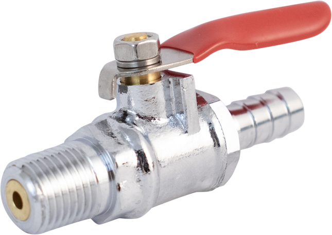 Komos - 1/4 in. NPT x 5/16 in. Barb - Ball Valve + Check Valve