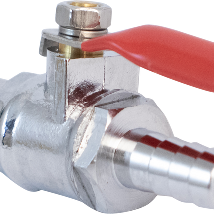Komos - 1/4 in. NPT x 5/16 in. Barb - Ball Valve + Check Valve