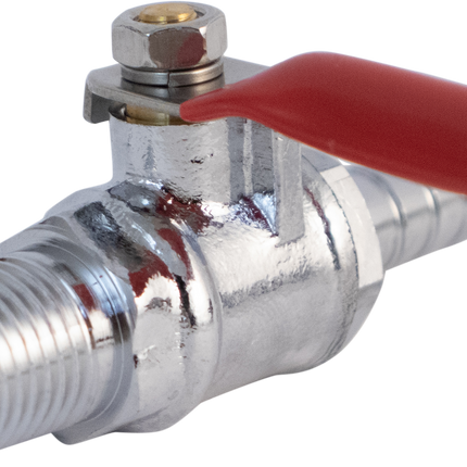 Komos - 1/4 in. NPT x 5/16 in. Barb - Ball Valve + Check Valve