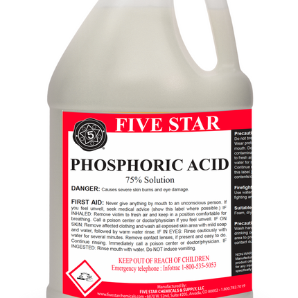 Five Star - Phosphoric Acid 75% - 1 gallon - Case of 4