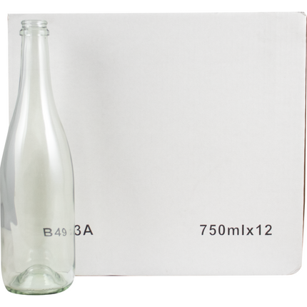 750mL Flint/Clear Farro Glass Champagne Bottles, Punted - PLACEHOLDER