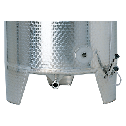 Speidel 2200L, 1400mm Diameter FO Dish Bottom Variable Volume Tank w/ Lid - Partial Jacket - Manway