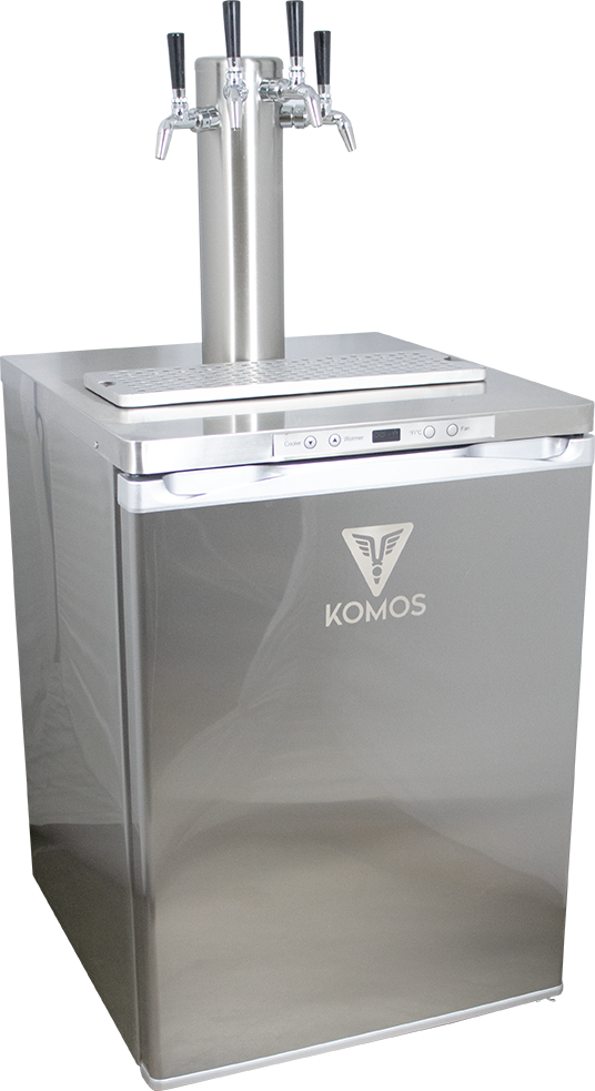 Komos V2 Deluxe Kegerator with Stainless Tower and NukaTap Faucets - PLACEHOLDER