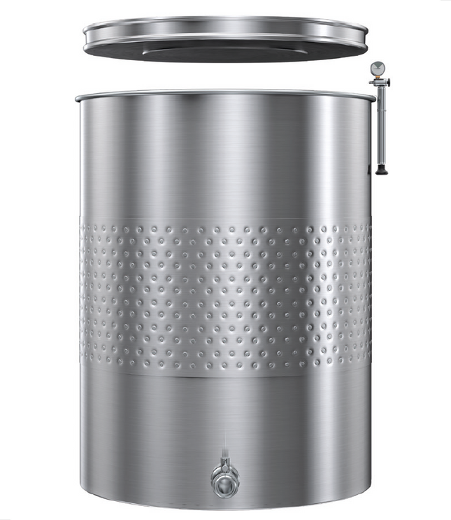 Marchisio - 500 L Variable Capacity Tank - Flat Bottom - w/ Cooling Jacket, T.C. Valves