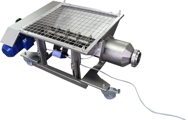 EnoItalia - Mortorized Collection Bin (Receiving Hopper) for Lobe Rotor Pump