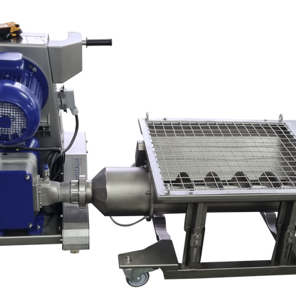 EnoItalia - Lobe Rotor Eurofill Pump - Automatic Control Panel and Motorized Collection Bin (Receiving Hopper)