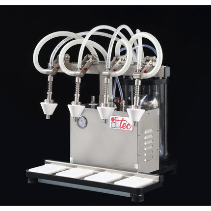 ILTEC Ultrafiller 4 - Vacuum Bottle Filler - 4 Spout for High Viscosity Fluids - Pomodoro - (Pneumatic)