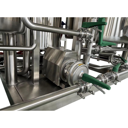 MB - Oil Heated Brewhouse - 3.5 bbl - 3 Vessel w/ Rake, Grist Case, Foremash (Grist Hydrator)