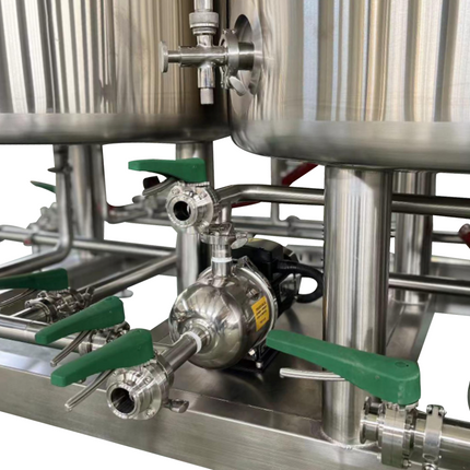 MB - Oil Heated Brewhouse - 3.5 bbl - 3 Vessel w/ Rake, Grist Case, Foremash (Grist Hydrator)