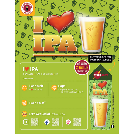 I Heart IPA Flash Brewing Kit - 2 Gallons