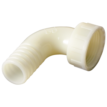 Hose Tail 90-Degree with Thread Nut for Wine Cooling Plate Kit - 1/2 in. x 12mm