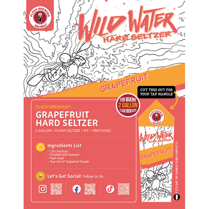 Seltzer Flash Brewing Kit - 2 Gallons - Grapefruit