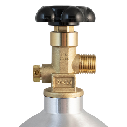 5 lb CO2 Tank | Premium Aluminum | CGA320 Valve | US DOT Approved
