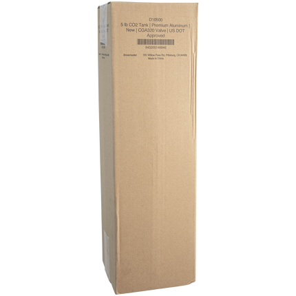 5 lb CO2 Tank | Premium Aluminum | CGA320 Valve | US DOT Approved