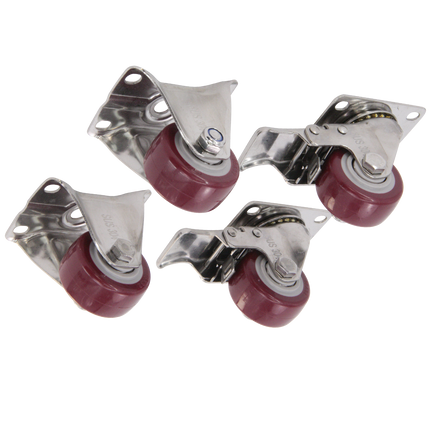 Casters - Set of 4 - 2 x Locking, 2 x Non-Locking