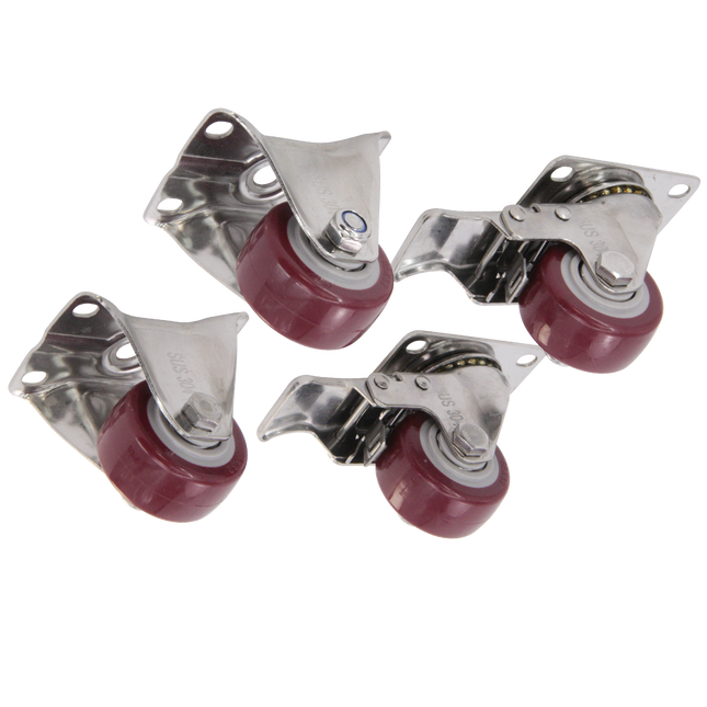 Casters - Set of 4 - 2 x Locking, 2 x Non-Locking