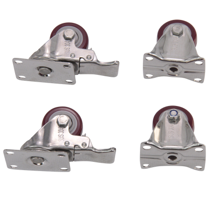 Casters - Set of 4 - 2 x Locking, 2 x Non-Locking