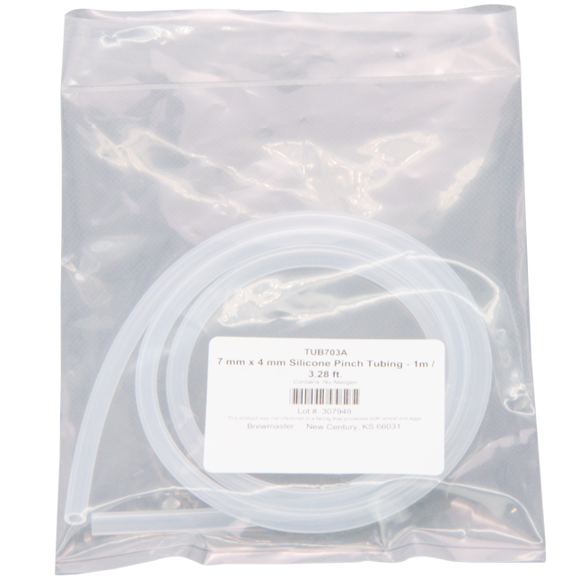 MB - Orthos - 7 mm x 4 mm Silicone Pinch Tubing - 1m / 3.28 ft.