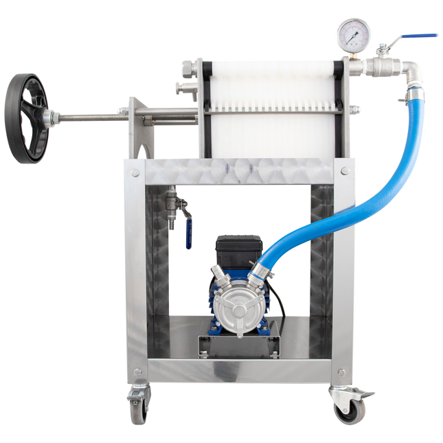 EnoItalia Plate Filter - 10 Plate - Trolley Style w/ Pump