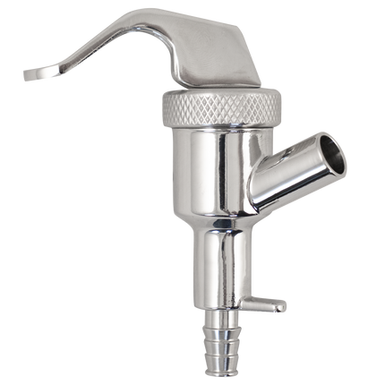 Torpedo Keg Faucet - Stainless Steel - Handheld (Picnic Tap) - 1/4 in. Barb