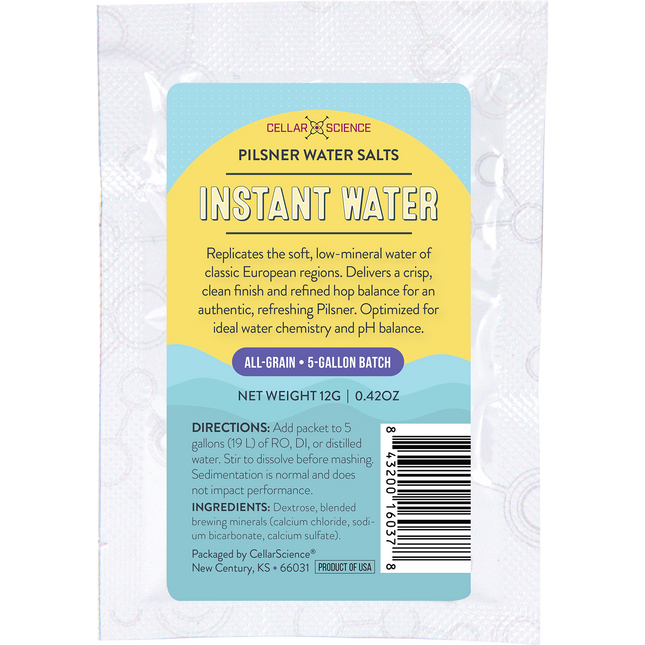 CellarScience - Instant Water - Pilsner Water Salts - 12 g - PLACEHOLDER