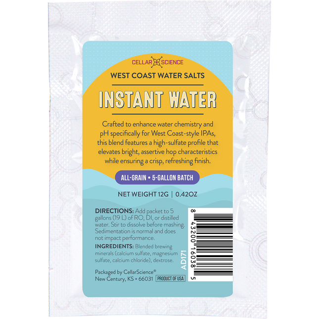 CellarScience - Instant Water - West Coast Water Salts - 12 g - PLACEHOLDER