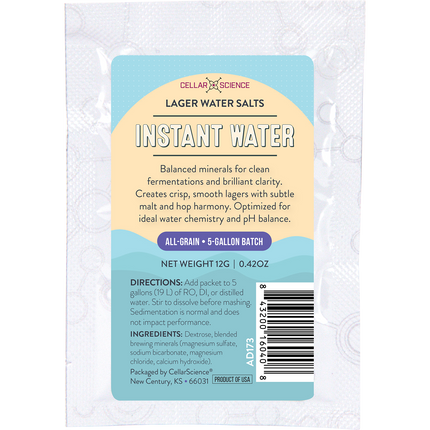 CellarScience - Instant Water - Lager Water Salts - 12 g - PLACEHOLDER