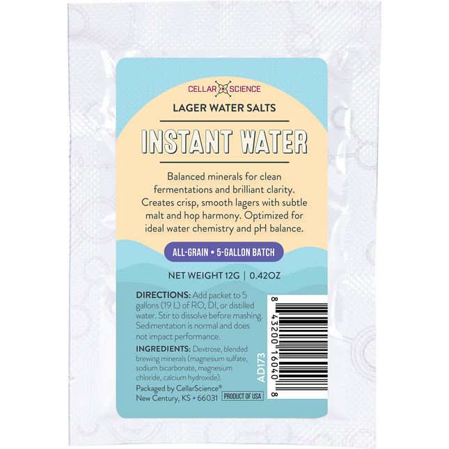 CellarScience - Instant Water - Lager Water Salts - 12 g - PLACEHOLDER