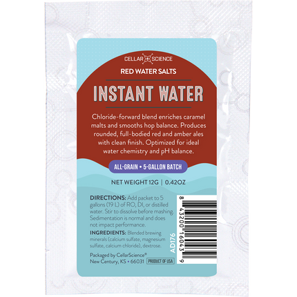 CellarScience - Instant Water - Red Water Salts - 12 g - PLACEHOLDER