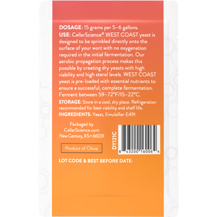 CellarScience - Dry Yeast - WEST COAST  - PLACEHOLDER
