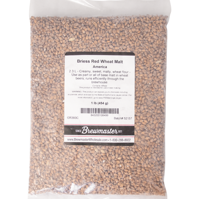 Malt - Briess Red Wheat - Per Lb (Showroom Only)