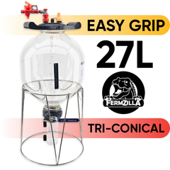FermZilla Tri-Conical Easy-Grip Pressure Fermenter Starter Kit - 27L