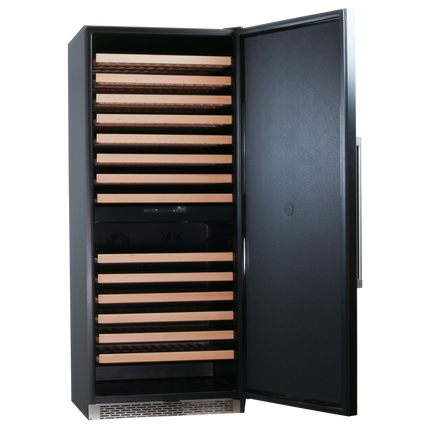 Komos - Wine Cooler - 30 in. Wide 220 Bottle Black Door Wine Cooler