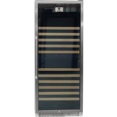 Komos - Wine & Beer Cooler - 30 in. Wide Single Glass Door Cooler - Dual Zone - Wine Bottle + Beer Can