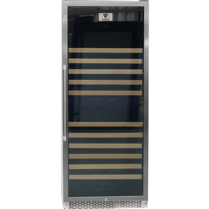 Komos - Wine & Beer Cooler - 30 in. Wide Single Glass Door Cooler - Dual Zone - Wine Bottle + Beer Can