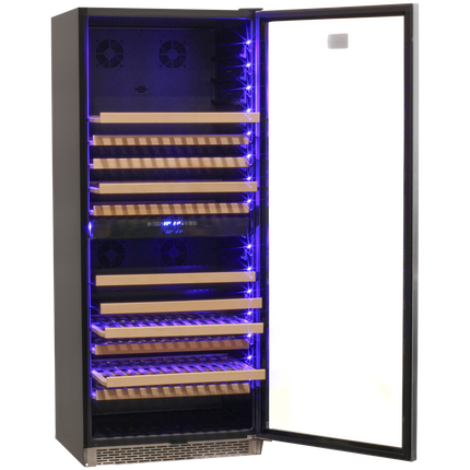 Komos - Wine & Beer Cooler - 30 in. Wide Single Glass Door Cooler - Dual Zone - Wine Bottle + Beer Can