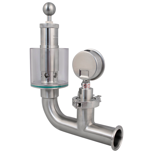 1.5 in. T.C. Spunding Valve (2.2 Bar Max) with Pressure Gauge