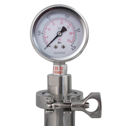 1.5 in. T.C. Spunding Valve (2.2 Bar Max) with Pressure Gauge
