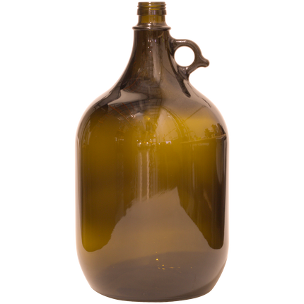 Glass Bottle - 5L Gallon Green Jug with Handle