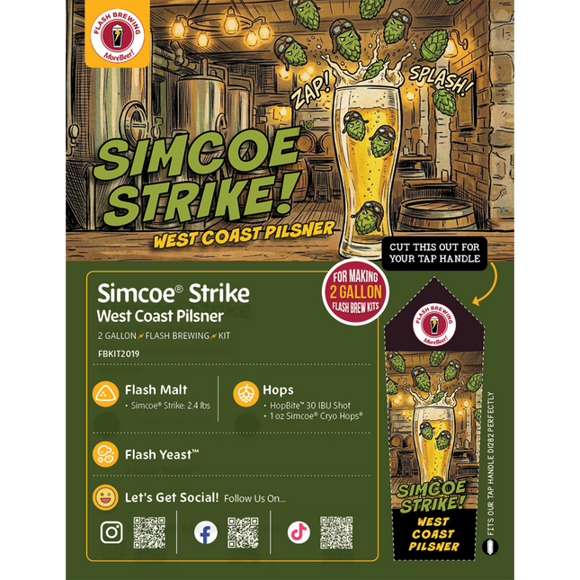 Simcoe Strike West Coast Pilsner Flash Brewing Kit - 2 Gallons